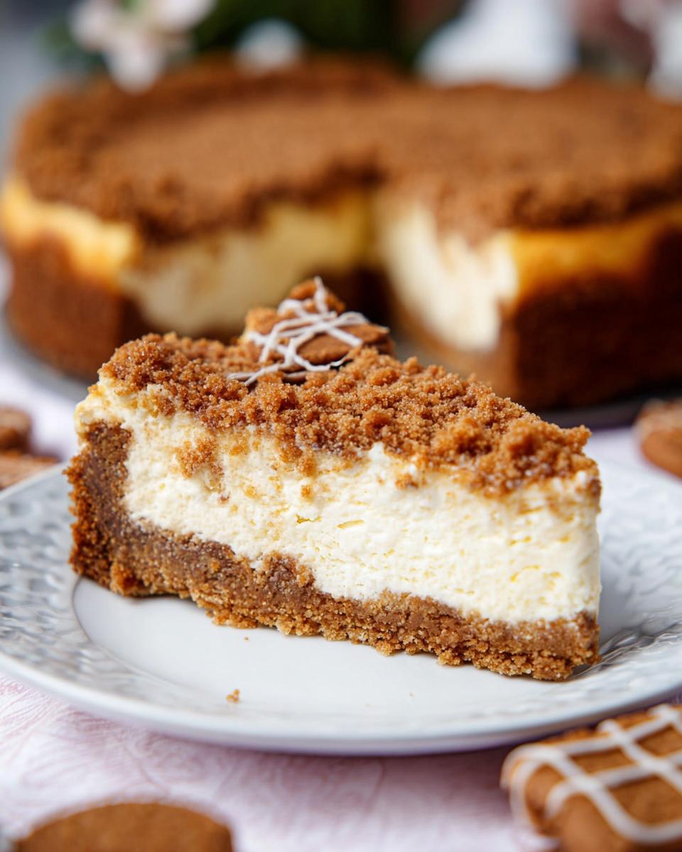 Spekulatius Käsekuchen mit Keksboden und Streuseln - detail 3