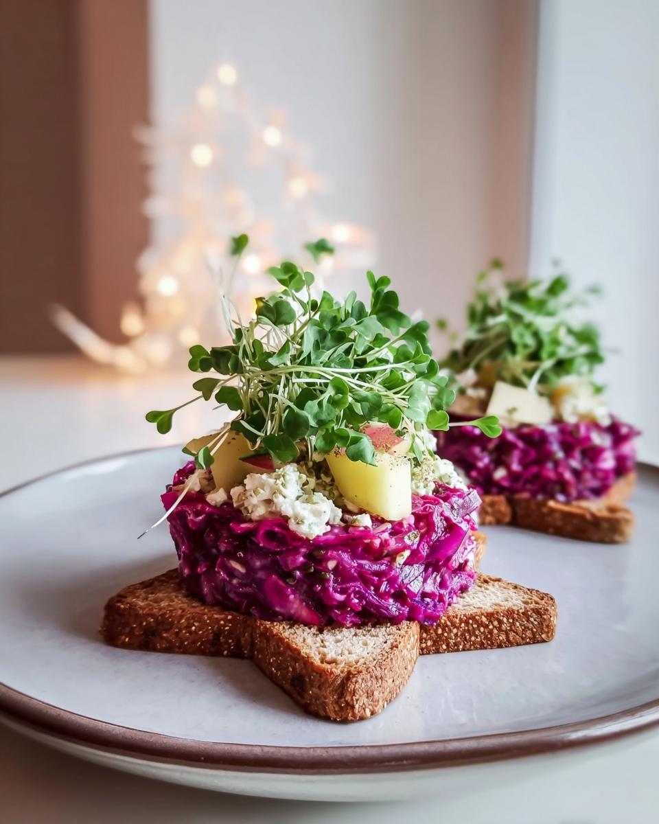 Weihnachtliches Käsetatar mit Rotkraut und Apfel - detail 3